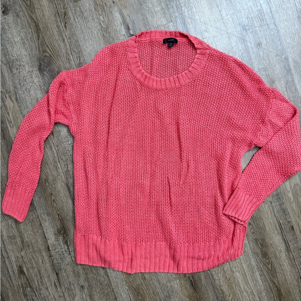 J. Crew • Linen Open Knit Beach Sweater - Picture 2 of 8